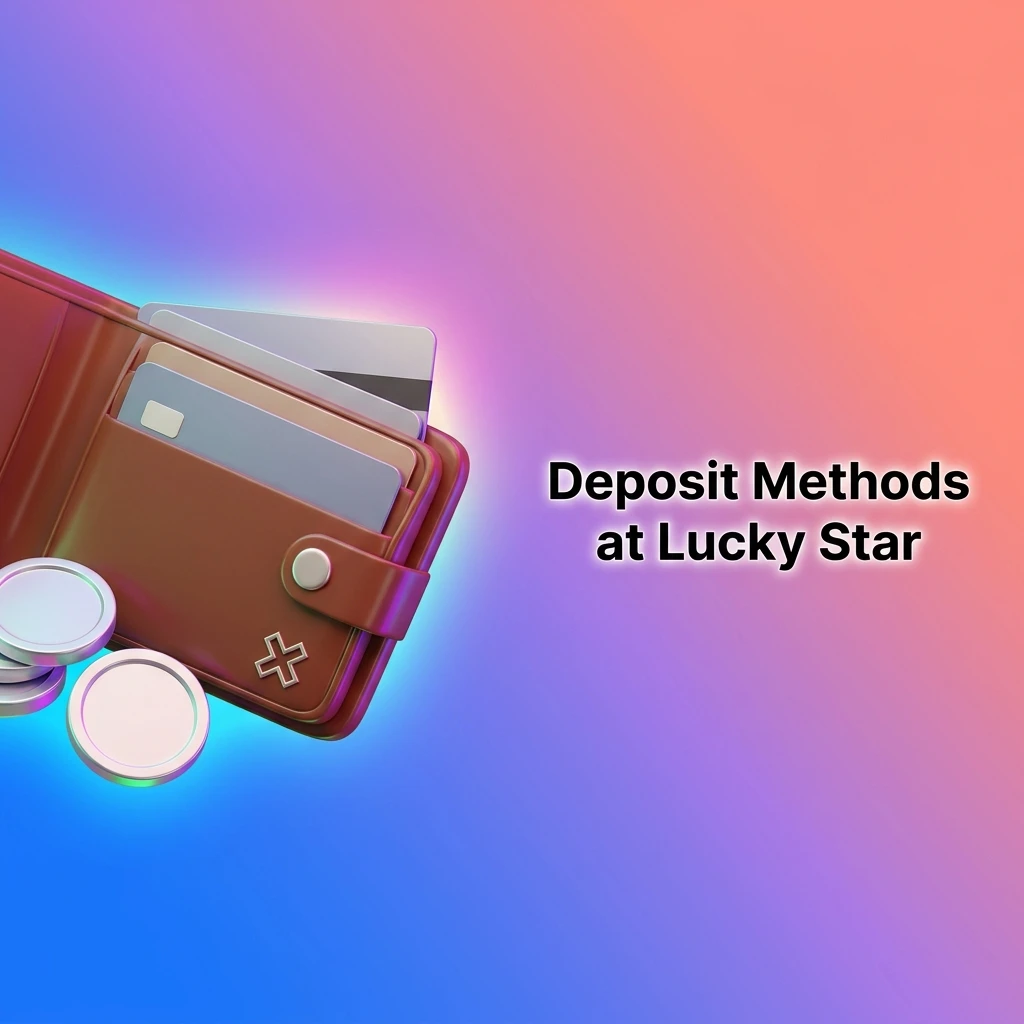Lucky Star deposit methods including UPI, Net Banking, Paytm, and e-wallets with step-by-step cashier process