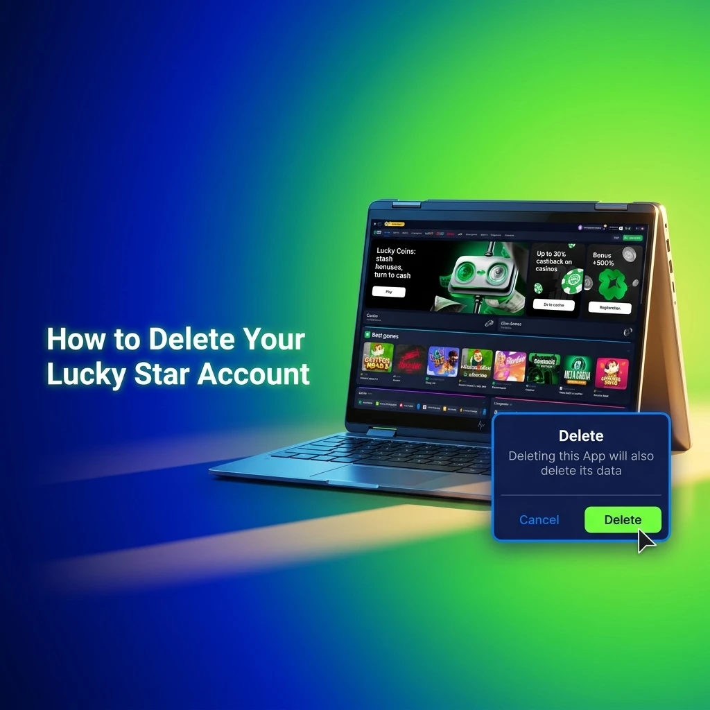 Step-by-step guide on how to delete your Lucky Star account by contacting support via live chat or email