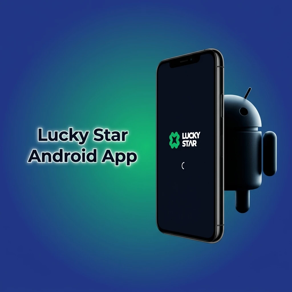Lucky Star Android app interface showing mobile betting and casino games available for free download on Android devices