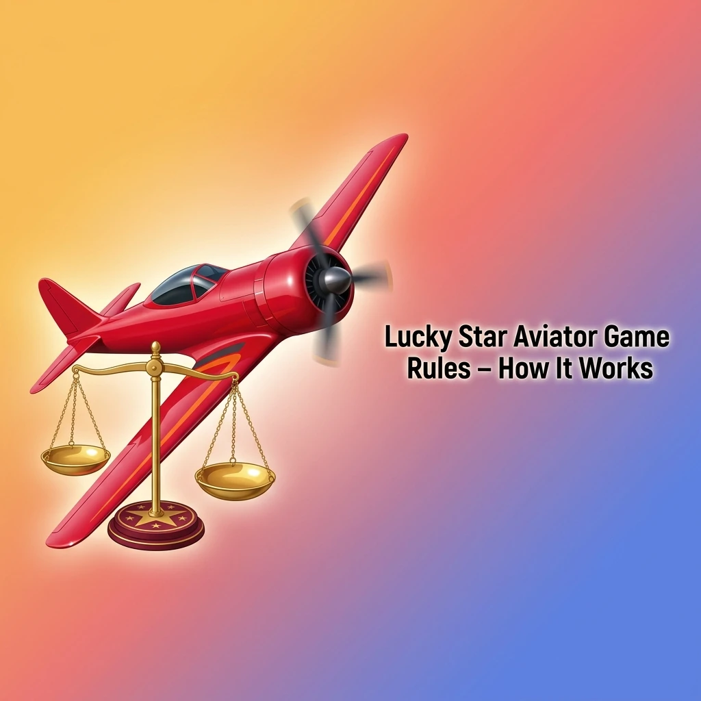 Lucky Star Aviator game rules showing multiplier mechanics, dual bet options, and auto cashout features for Indian players