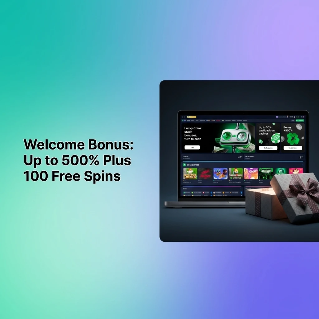 Welcome bonus offer for new players in India with up to 500% on first deposit and 100 free spins on slots