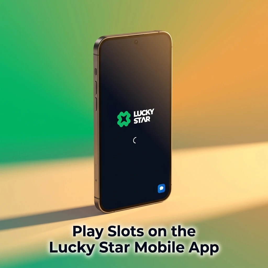 Lucky Star mobile app slot lobby on smartphone with touchscreen interface for spinning slots anywhere in India