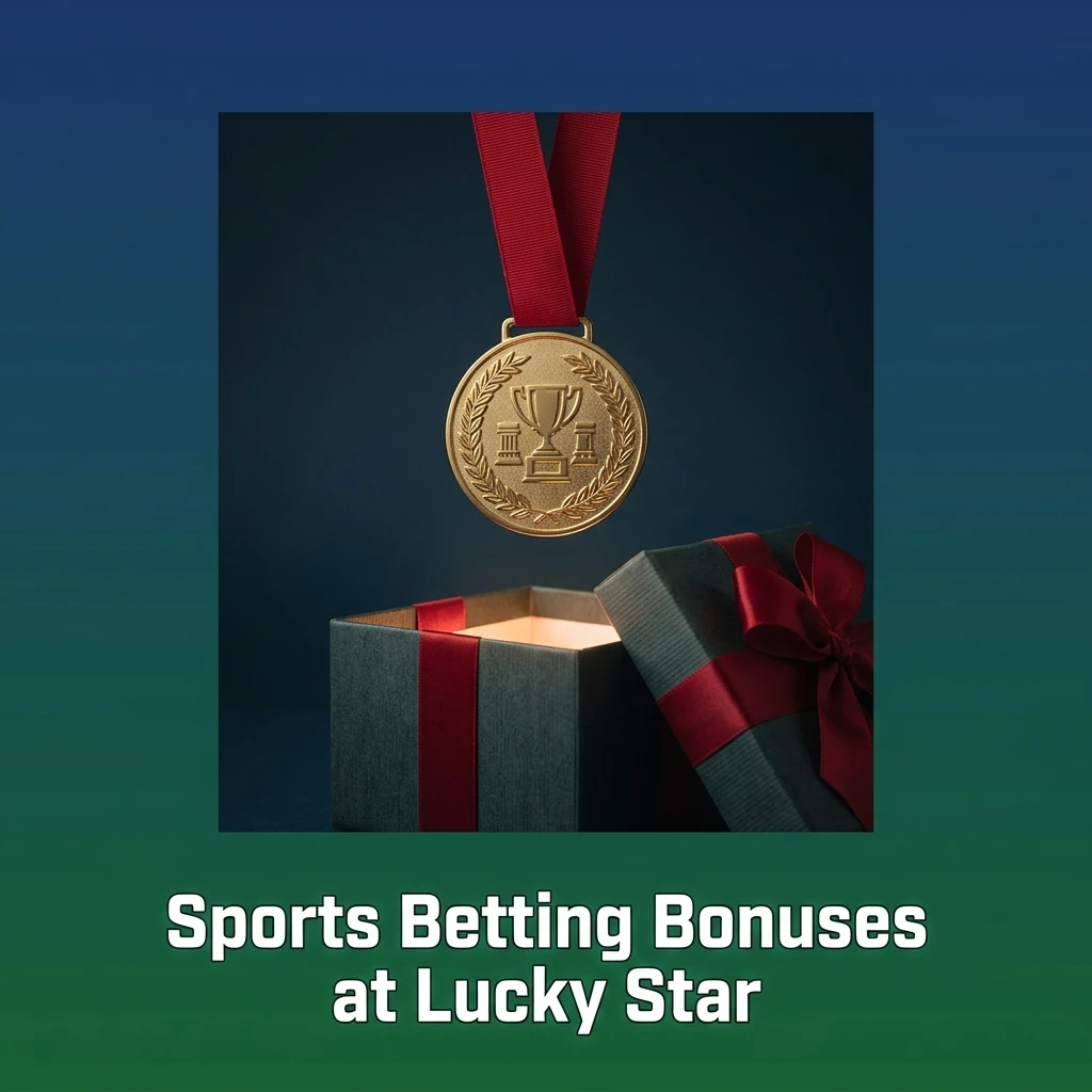 Lucky Star sports betting bonuses for cricket, football, esports and accumulators with welcome offers up to 100%